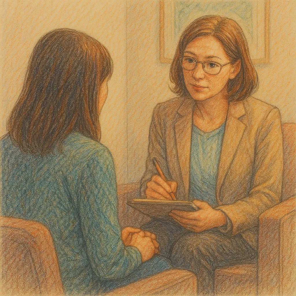 患者と向き合うカウンセリングのイメージ